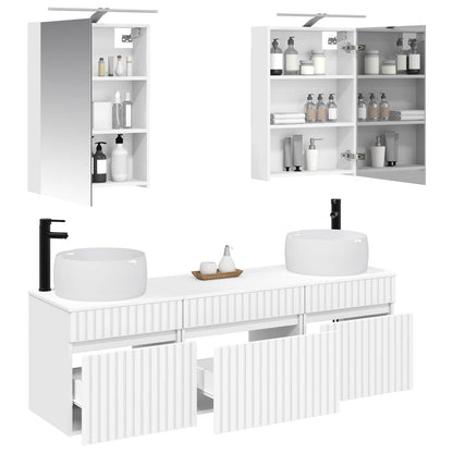 vidaXL Bathroom Cabinet Set 5 pcs White 50 x 14.5 x 70 cm