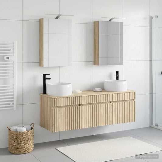 vidaXL Bathroom Cabinet Set 5 pcs Sonoma Oak Engineered Wood