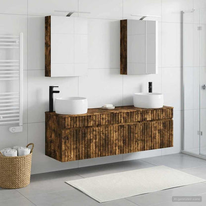 vidaXL Bathroom Cabinet Set 5 pcs Smoked Oak Engineered Wood