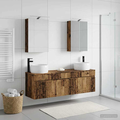 vidaXL Bathroom Cabinet Set 5 pcs Old Wood Engineered Wood