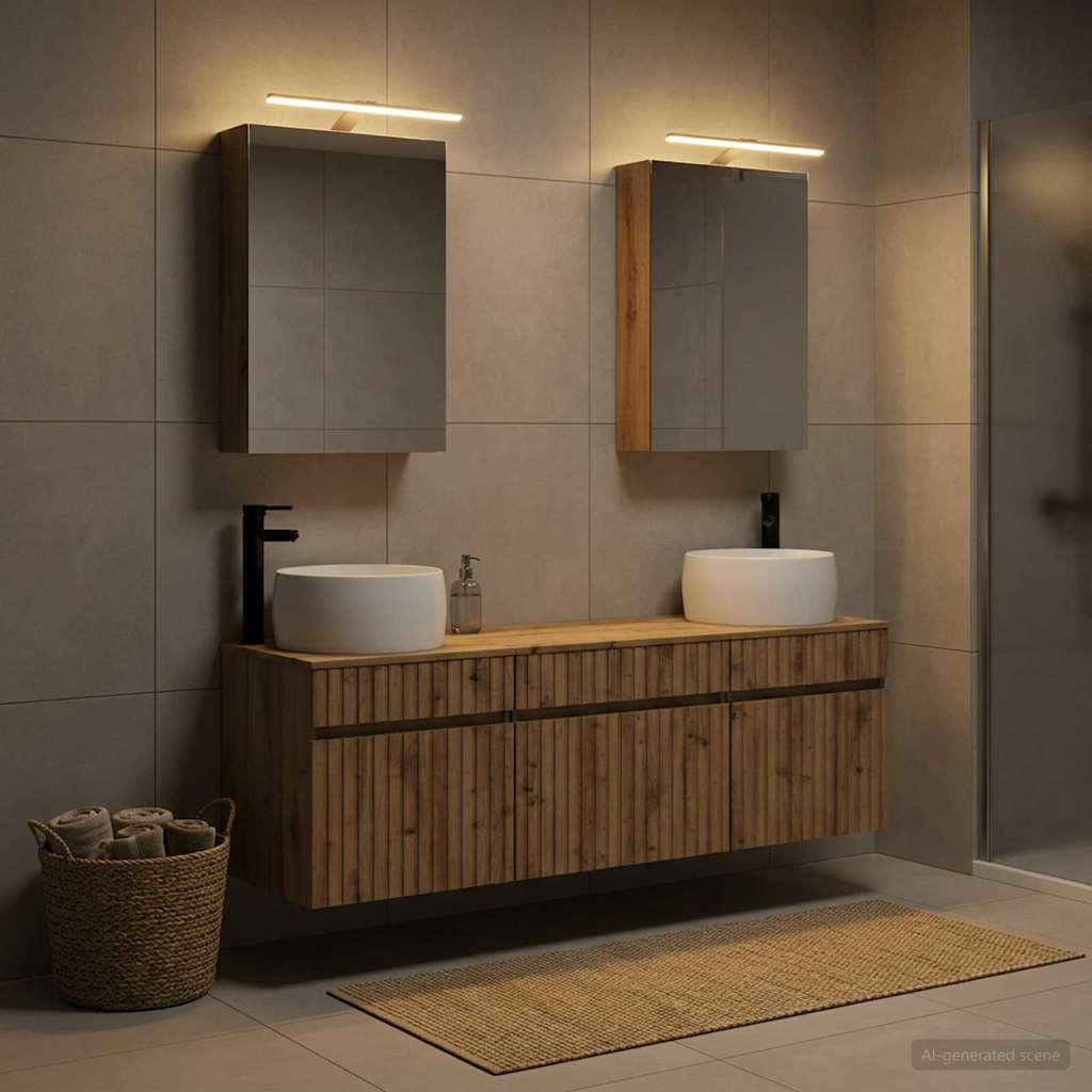 vidaXL Bathroom Cabinet Set 5 pcs Artisan Oak Engineered Wood