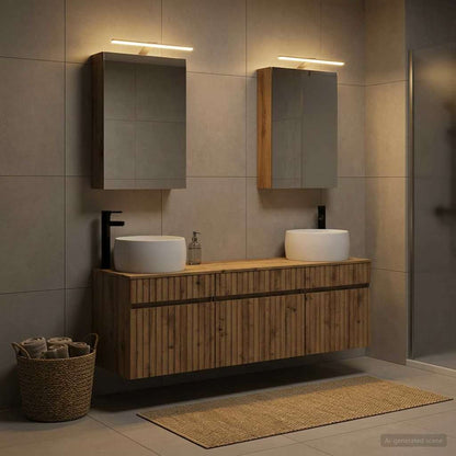 vidaXL Bathroom Cabinet Set 5 pcs Artisan Oak Engineered Wood