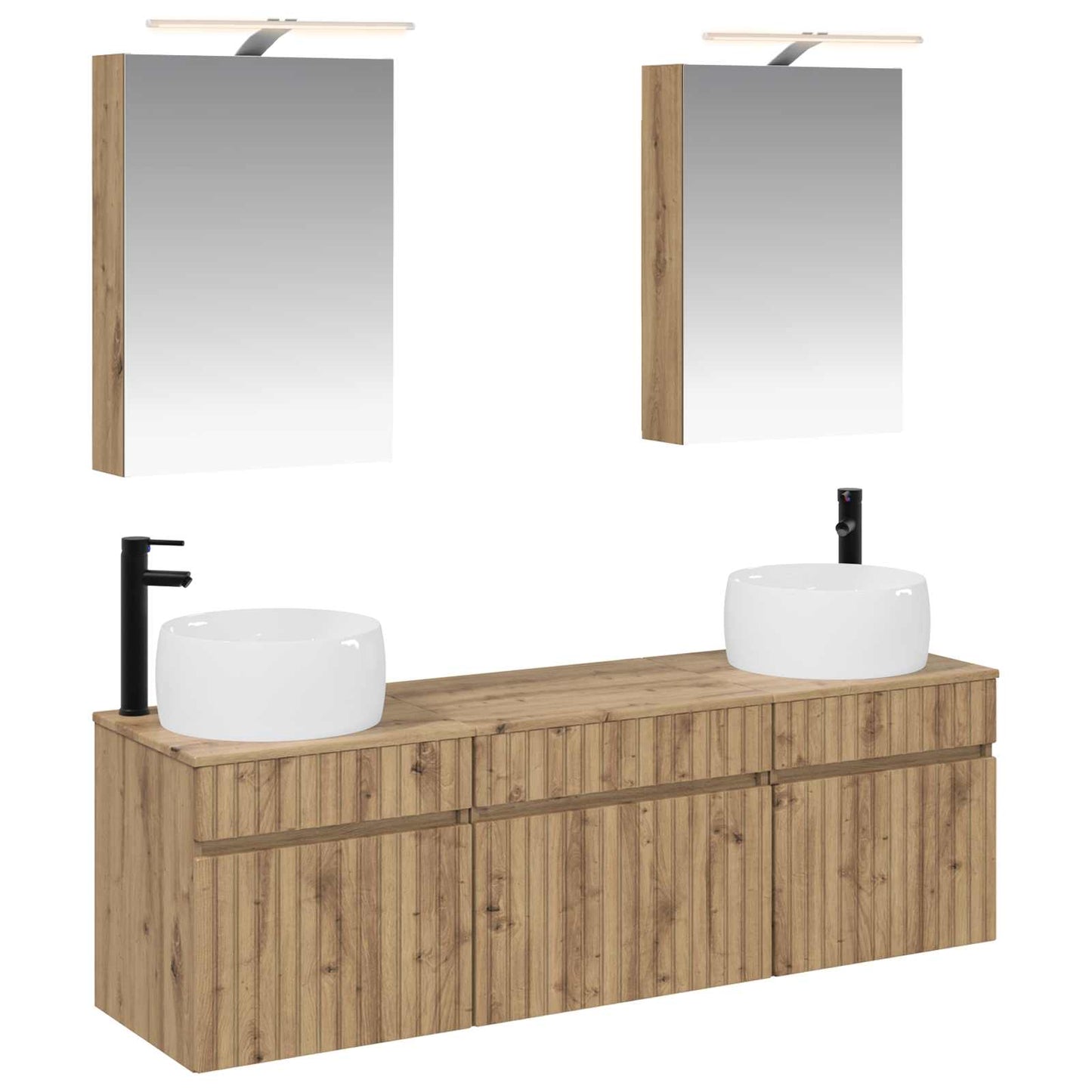 vidaXL Bathroom Cabinet Set 5 pcs Artisan Oak 50 x 14.5 x 70 cm