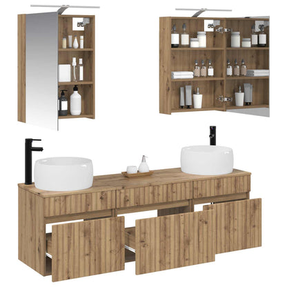 vidaXL Bathroom Cabinet Set 5 pcs Artisan Oak 50 x 14.5 x 70 cm