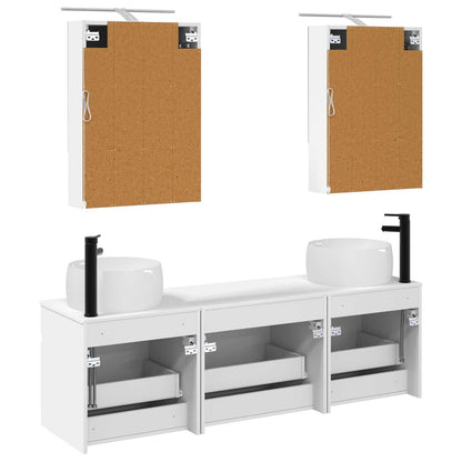 vidaXL Bathroom Cabinet Set 5 pcs White 50 x 14.5 x 70 cm