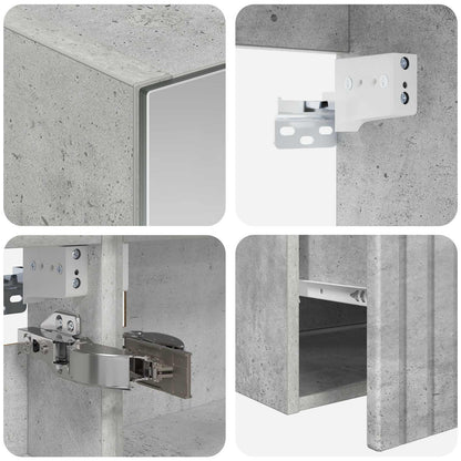 vidaXL Bathroom Cabinet Set 5 pcs Concrete Grey 50 x 14.5 x 70 cm