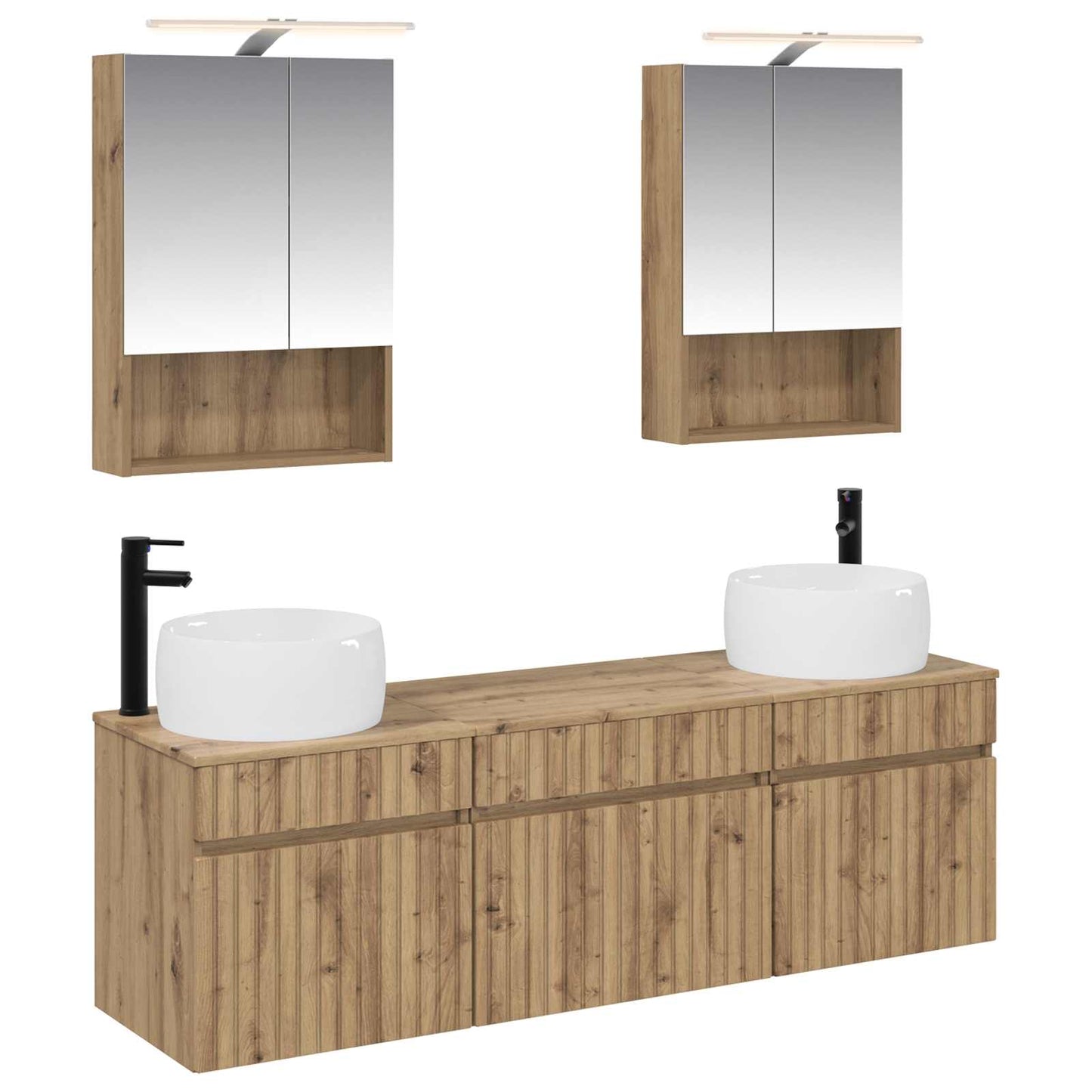vidaXL Bathroom Cabinet Set 5 pcs Artisan Oak 50 x 14.5 x 70 cm