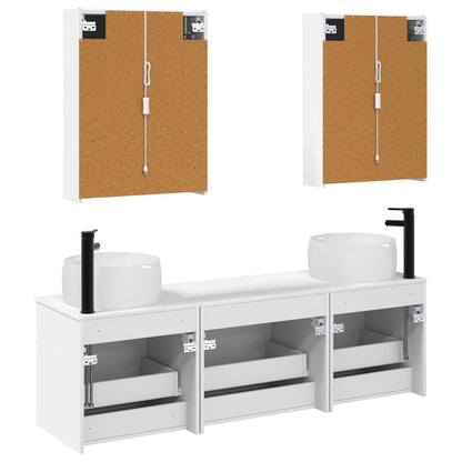 vidaXL Bathroom Cabinet Set 5 pcs White 53 x 15.5 x 70 cm