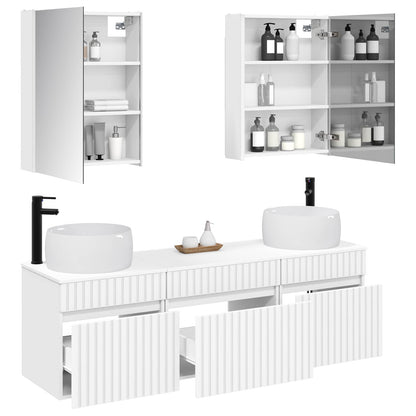 vidaXL Bathroom Cabinet Set 5 pcs White 53 x 15.5 x 70 cm