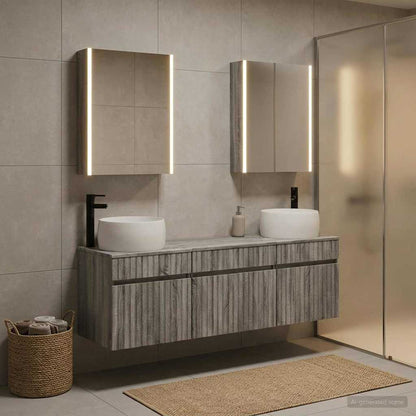 vidaXL Bathroom Cabinet Set 5 pcs Grey Sonoma Engineered Wood