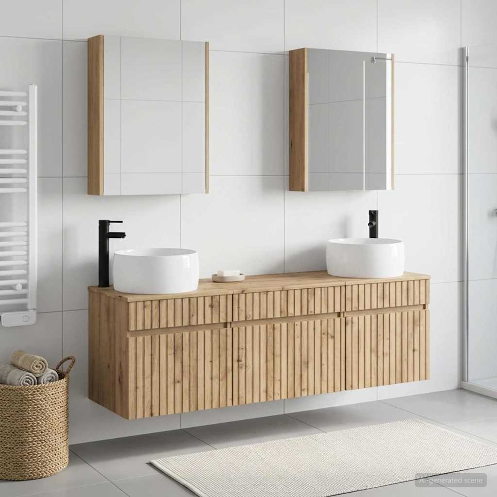 vidaXL Bathroom Cabinet Set 5 pcs Artisan Oak Engineered Wood