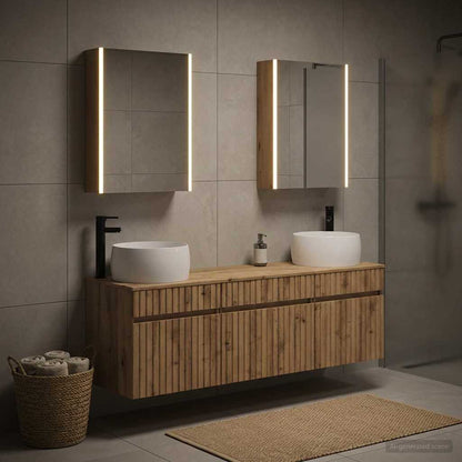 vidaXL Bathroom Cabinet Set 5 pcs Artisan Oak Engineered Wood