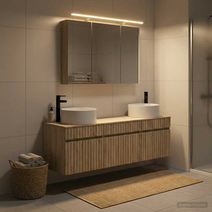 vidaXL Bathroom Cabinet Set 4 pcs Sonoma Oak Engineered Wood