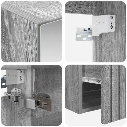 vidaXL Bathroom Cabinet Set 4 pcs Grey Sonoma 100 x 14.5 x 70 cm