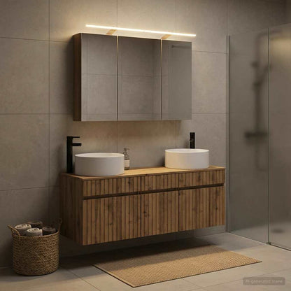 vidaXL Bathroom Cabinet Set 4 pcs Artisan Oak Engineered Wood