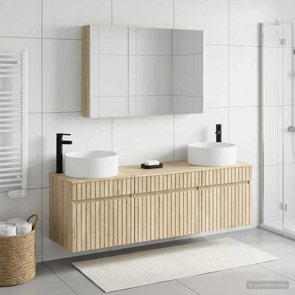 vidaXL Bathroom Cabinet Set 4 pcs Sonoma Oak Engineered Wood