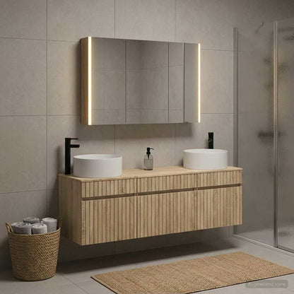 vidaXL Bathroom Cabinet Set 4 pcs Sonoma Oak Engineered Wood