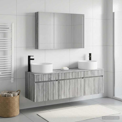 vidaXL Bathroom Cabinet Set 4 pcs Grey Sonoma Engineered Wood