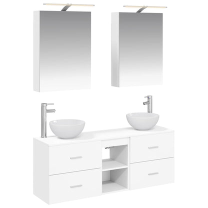 vidaXL Bathroom Cabinet Set 5 pcs White 50 x 14.5 x 70 cm