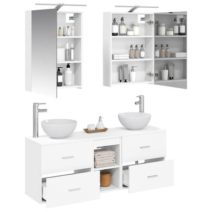 vidaXL Bathroom Cabinet Set 5 pcs White 50 x 14.5 x 70 cm