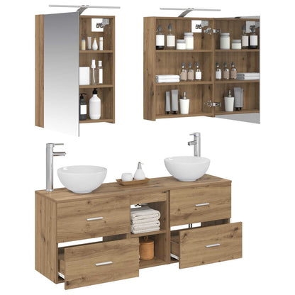 vidaXL Bathroom Cabinet Set 5 pcs Artisan Oak 50 x 14.5 x 70 cm