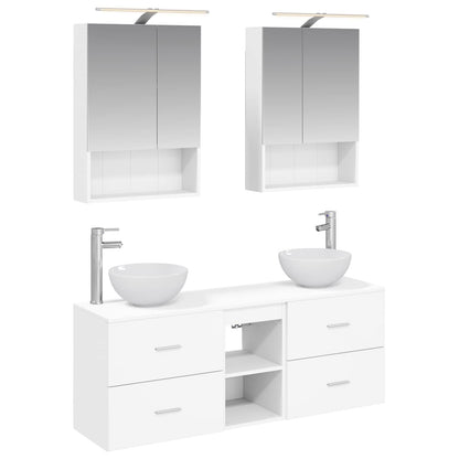 vidaXL Bathroom Cabinet Set 5 pcs White 50 x 14.5 x 70 cm
