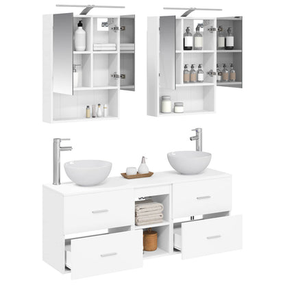 vidaXL Bathroom Cabinet Set 5 pcs White 50 x 14.5 x 70 cm