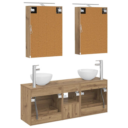 vidaXL Bathroom Cabinet Set 5 pcs Artisan Oak 50 x 14.5 x 70 cm