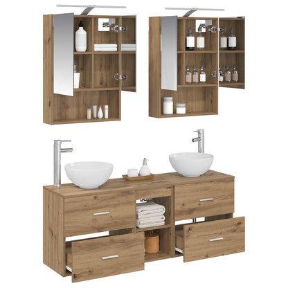 vidaXL Bathroom Cabinet Set 5 pcs Artisan Oak 50 x 14.5 x 70 cm