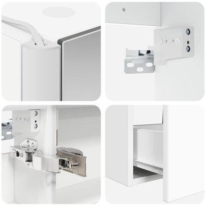 vidaXL Bathroom Cabinet Set 5 pcs White 53 x 15.5 x 70 cm