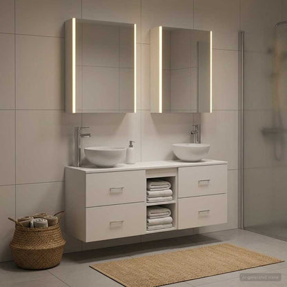 vidaXL Bathroom Cabinet Set 5 pcs White Engineered Wood