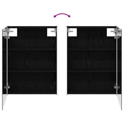vidaXL Bathroom Cabinet Set 5 pcs Black Oak 53 x 15.5 x 70 cm