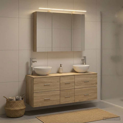 vidaXL Bathroom Furniture Set 4 pcs Sonoma Oak