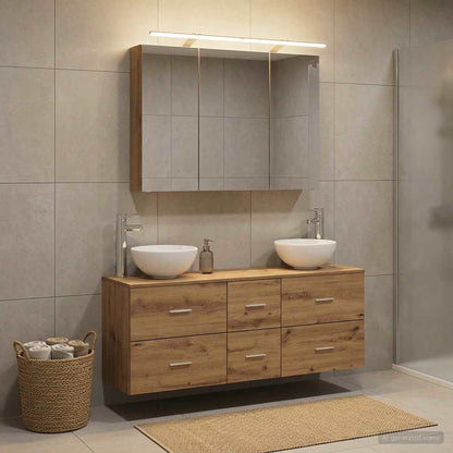 vidaXL Bathroom Furniture Set 4 pcs Artisan Oak