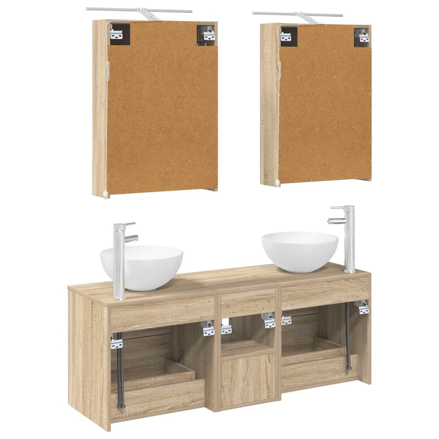 vidaXL Bathroom Furniture Set 5 pcs Sonoma Oak