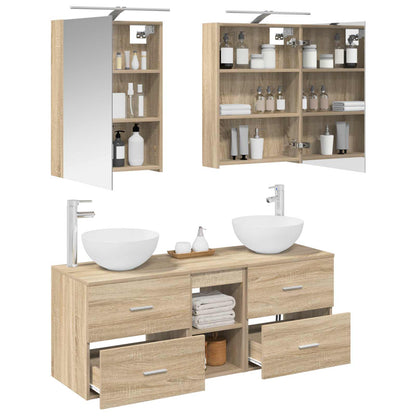 vidaXL Bathroom Furniture Set 5 pcs Sonoma Oak