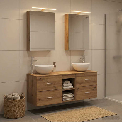 vidaXL Bathroom Furniture Set 5 pcs Artisan Oak