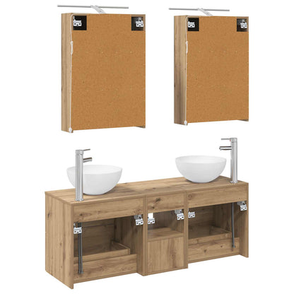 vidaXL Bathroom Furniture Set 5 pcs Artisan Oak