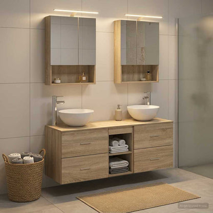 vidaXL Bathroom Furniture Set 5 pcs Sonoma Oak