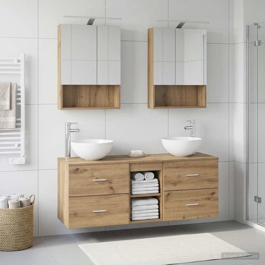 vidaXL Bathroom Furniture Set 5 pcs Artisan Oak