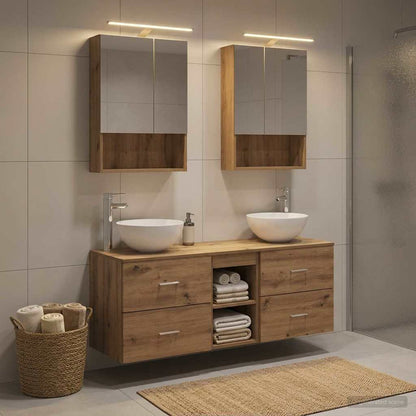 vidaXL Bathroom Furniture Set 5 pcs Artisan Oak