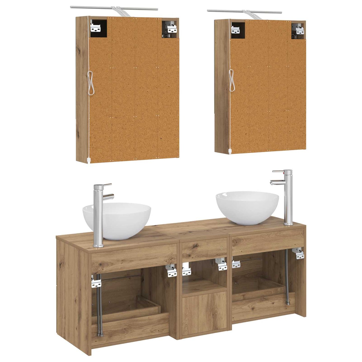 vidaXL Bathroom Furniture Set 5 pcs Artisan Oak