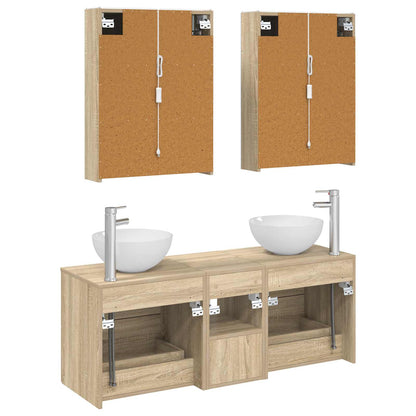 vidaXL Bathroom Furniture Set 5 pcs Sonoma Oak