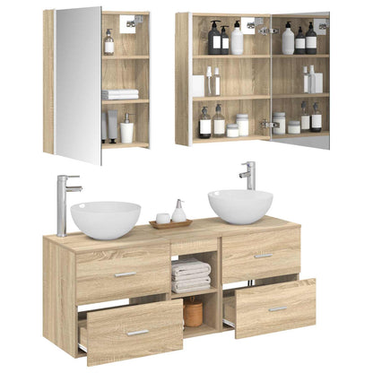 vidaXL Bathroom Furniture Set 5 pcs Sonoma Oak