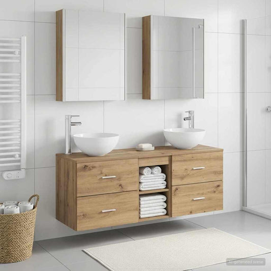 vidaXL Bathroom Furniture Set 5 pcs Artisan Oak