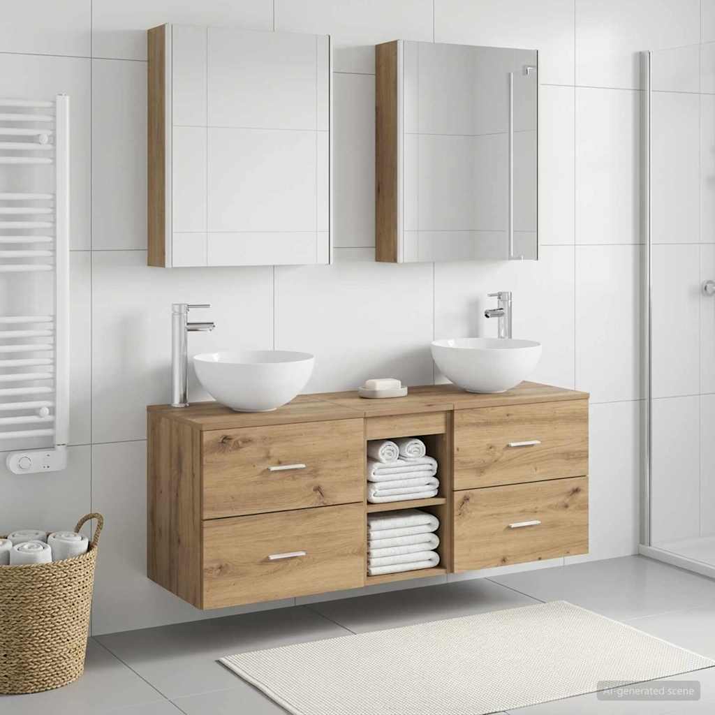 vidaXL Bathroom Furniture Set 5 pcs Artisan Oak