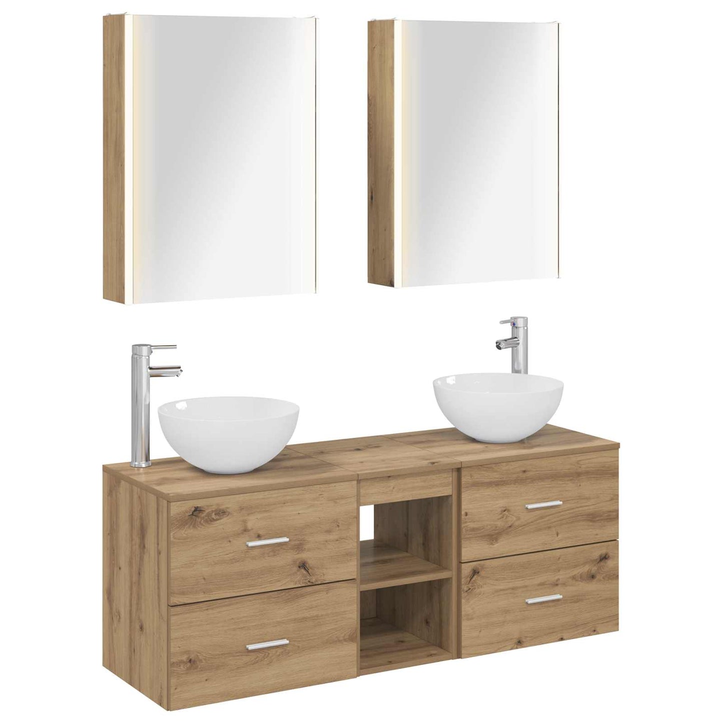 vidaXL Bathroom Furniture Set 5 pcs Artisan Oak