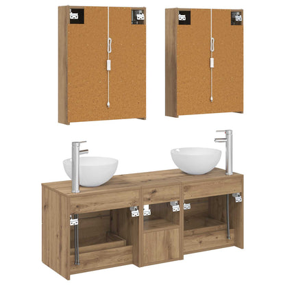 vidaXL Bathroom Furniture Set 5 pcs Artisan Oak