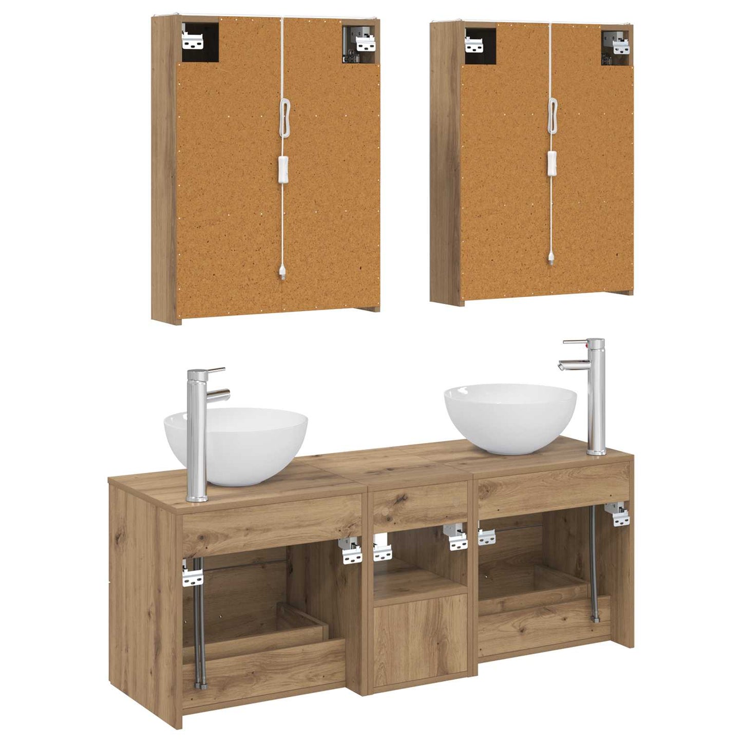 vidaXL Bathroom Furniture Set 5 pcs Artisan Oak
