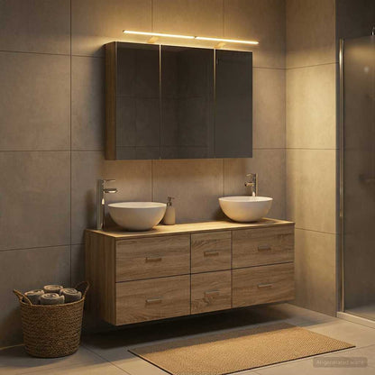 vidaXL Bathroom Furniture Set 4 pcs Sonoma Oak